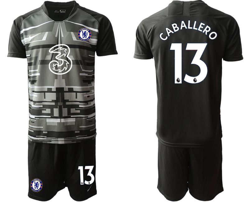 Men 2020-2021 club Chelsea black goalkeeper #13 Soccer Jerseys->chelsea jersey->Soccer Club Jersey